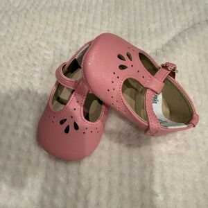 Janie and Jack Pink Baby Walker Shoes